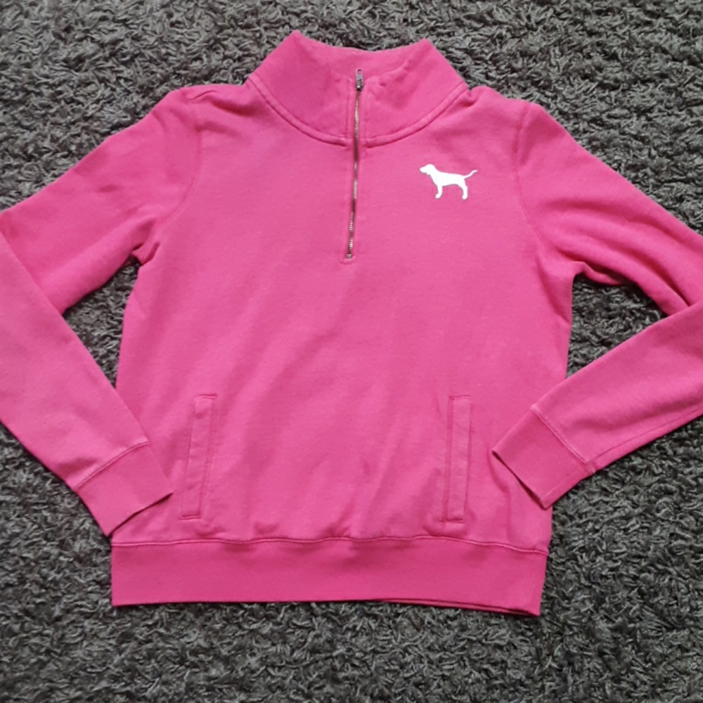 Pink quarter zip